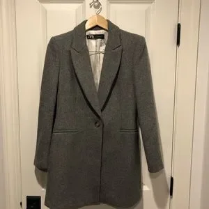 Zara | Jackets & Coats | Zara Grey Wool Tailored Frock Coat